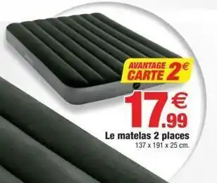 Bazarland Le matelas 2 places offre