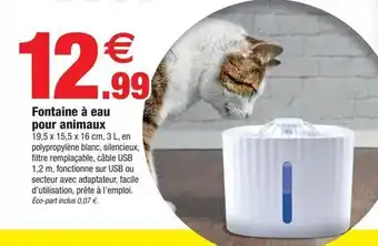 Bazarland Fonatine a eau pour animaux offre
