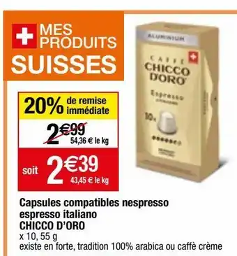 Migros Capsules de café offre