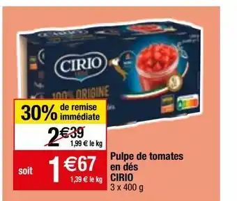 Migros Pulpe des tomates cirio offre