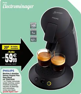 Migros Cafetière à capsules philips offre