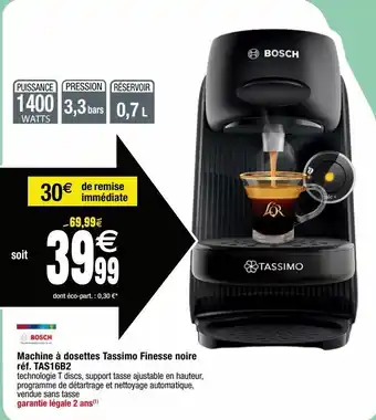 Migros Cafetière à capsules bosch offre
