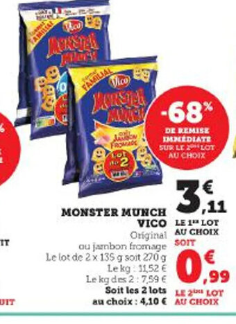 Super U MONSTER MUNCH offre