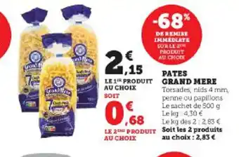 Super U PATES GRAND MERE offre