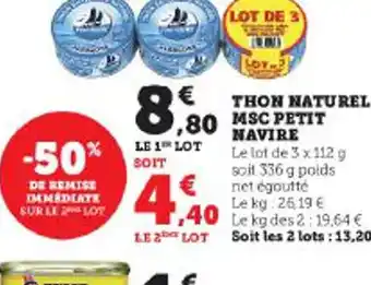 Super U THON NATUREL offre