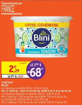 Intermarché TZATZIKI BLINI offre