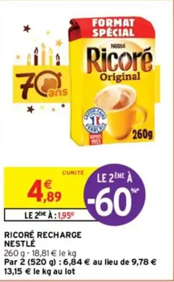 Intermarché RICORE RECHARGE NESTLÉ offre