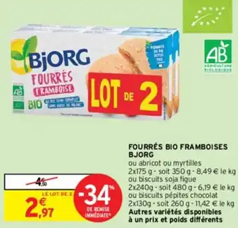 FOURRÉS BIO FRAMBOISES BJORG