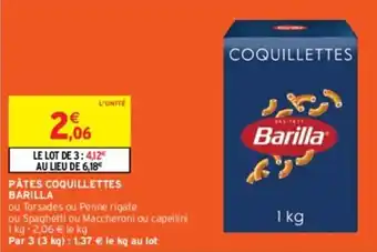 Intermarché PÂTES COQUILLETTES BARILLA offre