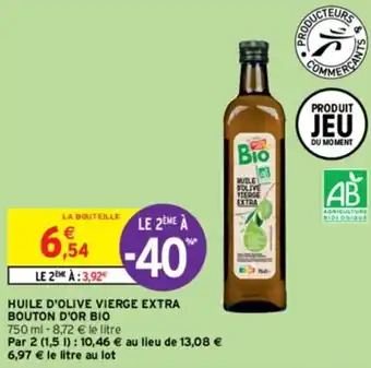 Intermarché HUILE D'OLIVE VIERGE EXTRA BOUTON D'OR BIO offre