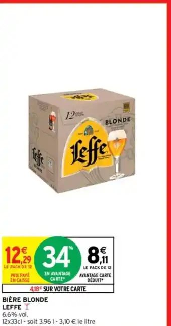 Intermarché BIÈRE BLONDE LEFFE T offre