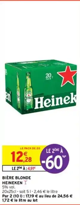 Intermarché BIÈRE BLONDE HEINEKEN T offre
