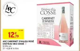 Intermarché AOC CABERNET D'ANJOU ROSÉ CHÂTEAU DES COSSÉ Y offre