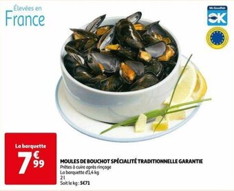 Auchan MOULES DE BOUCHOT SPÉCIALITÉ TRADITIONNELLE GARANTIE offre