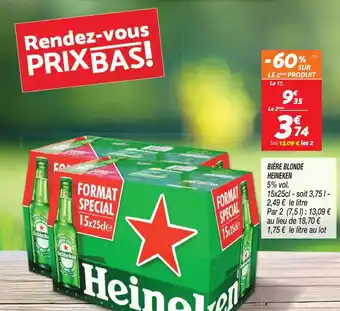 Netto BIÈRE BLONDE HEINEKEN offre
