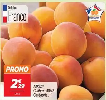 Netto ABRICOT Calibre:40/45 Catégorie : 1 offre