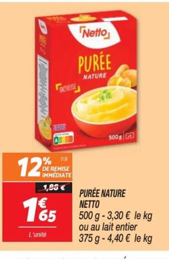 Netto PURÉE NATURE NETTO offre