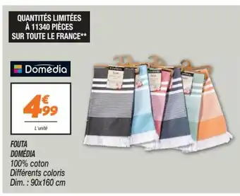 Netto FOUTA DOMÉDIA 100% coton Différents coloris Dim.: 90x160 cm offre