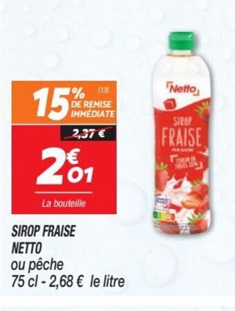 Netto SIROP FRAISE NETTO offre