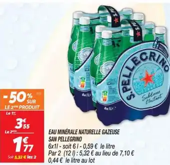 Netto EAU MINÉRALE NATURELLE GAZEUSE SAN PELLEGRINO offre