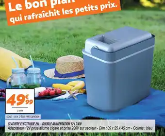 Netto GLACIERE ELECTRIQUE 21L - DOUBLE ALIMENTATION 12V 230V offre