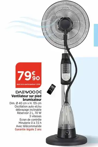 DAEWOO D Ventilateur sur pied brumisateur