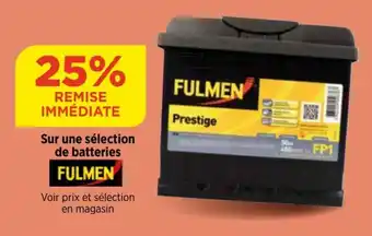 Bi1 Sur une sélection de batteries FULMEN offre