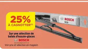 Bi1 Sur une sélection de balais d'essuie-glaces offre