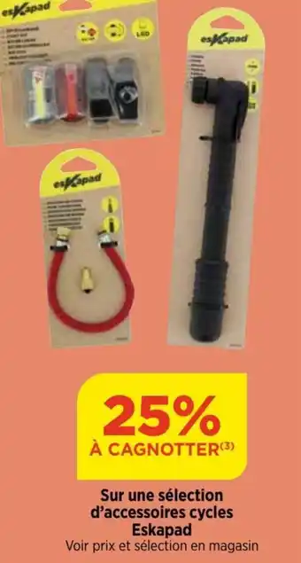 Bi1 Sur une sélection d'accessoires cycles Eskapad offre