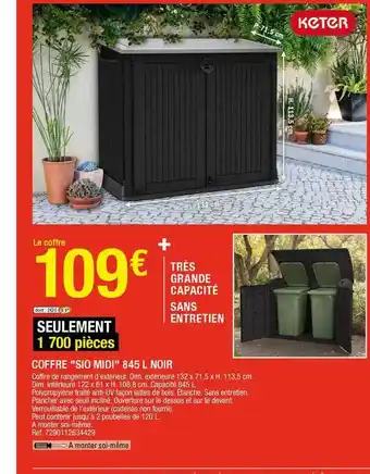 Brico Dépôt Coffre offre