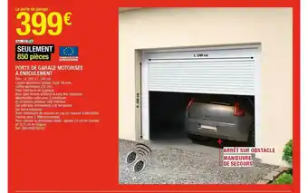 Brico Dépôt Porte De Garage Motorisée à Enroulement offre