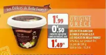 Coccimarket Dés De Feta Grecque à L'huile D'olive A.o.p. Les Délices De Belle France offre