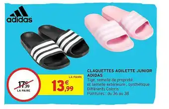Intermarché Claquettes Adilette Junior Adidas offre