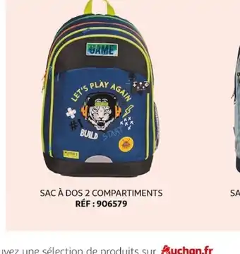 Auchan SAC À DOS 2 COMPARTIMENTS offre