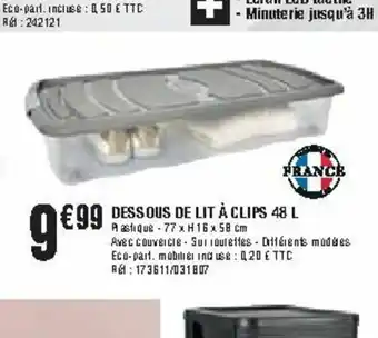 La Foir'Fouille Dessous De Lit A Clips 48 L offre