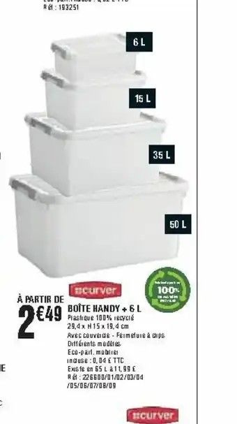 La Foir'Fouille Boîte Handy + 6 L offre