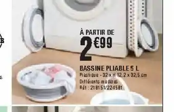 La Foir'Fouille Bassine Pliable offre