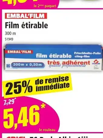 Norma EMBAL'FILM Film étirable offre