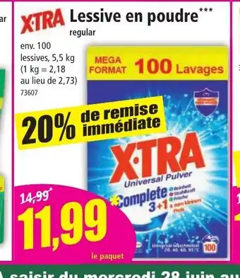 Norma XTRA Lessive en poudre** offre