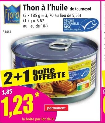 Norma Thon à l'huile de tournesol offre