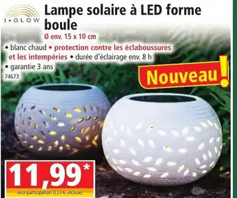 Norma Lampe solaire à LED forme offre