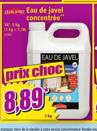 Eau de javel concentrée**