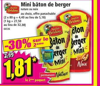 Norma Mini bâton de berger offre