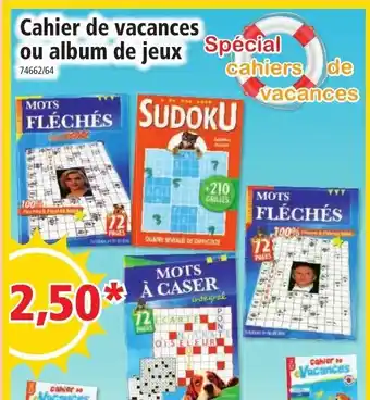 Norma Cahiers de vacances ou album de jeux offre