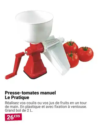 Gamm vert Le pratique presse-tomates manuel offre