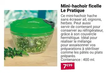 Gamm vert Le pratique mini-hachoir ficelle offre
