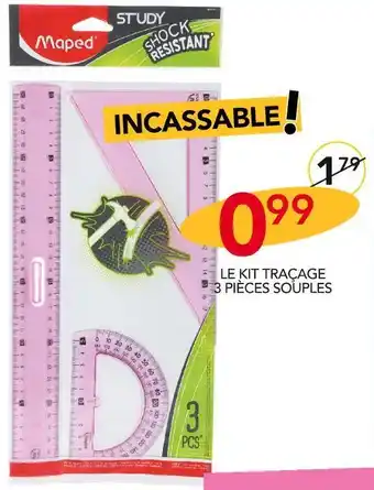 Stokomani Maped le kit traçage 3 pièces souples offre