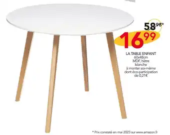 Stokomani La table enfant offre