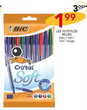 Stokomani Bic les 10 stylos billes offre
