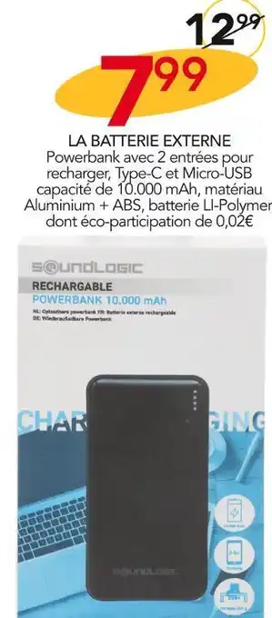 Soundlogic la batterie externe